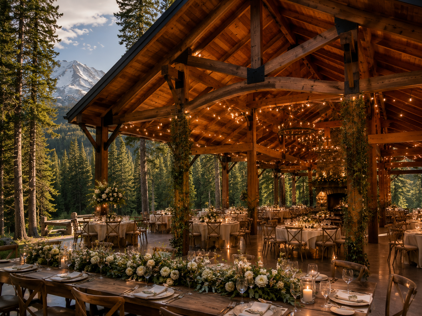 The Cedar Pavilion reception structure